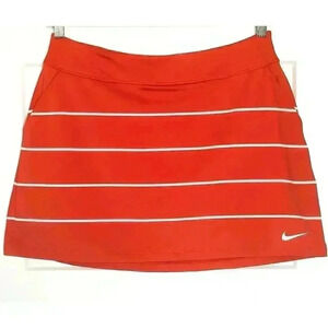 Nike Golf Dri-Fit Skort Orange/White Stripes Women’s L